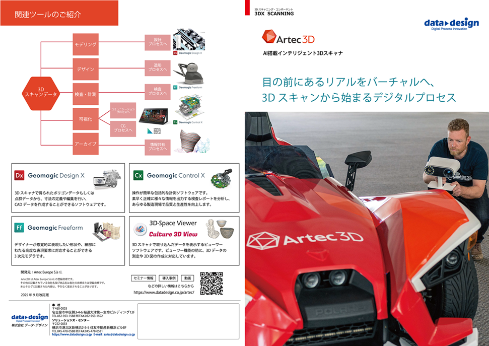 Artec3Dスキャナ総合カタログ