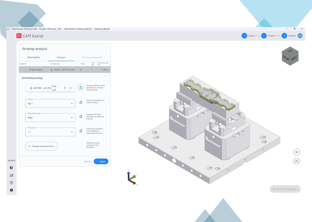 【新機能】待望の「加工ストラテジー編集」がついに公開  ― CAM Assistの自動生成プロセスに、ユーザー主導の自由度を追加 ―