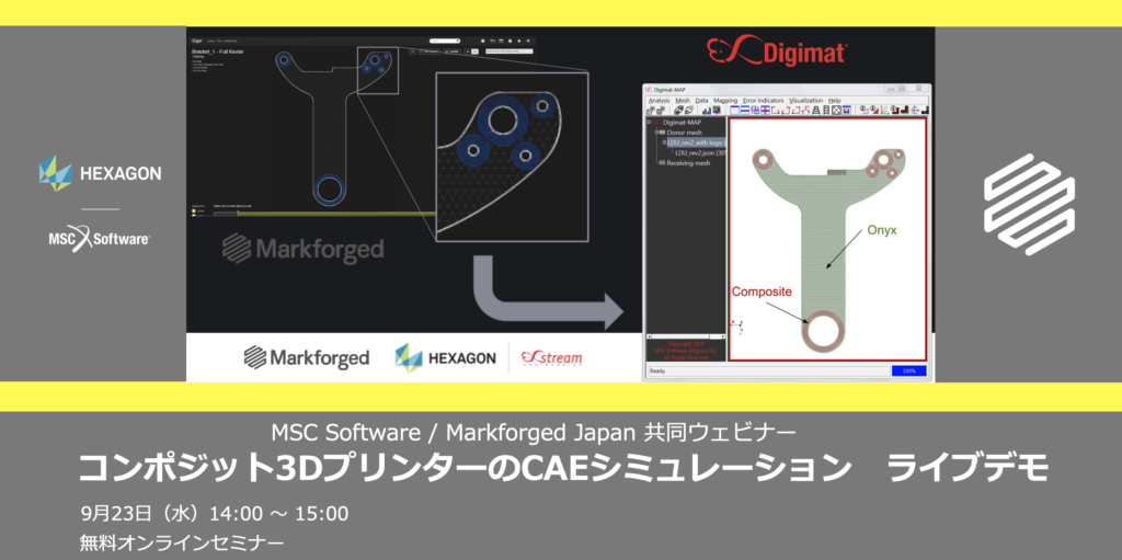 コンポジット3DプリンターのCAEシミュレーション ライブデモ開催のご案内⇒終了しました。