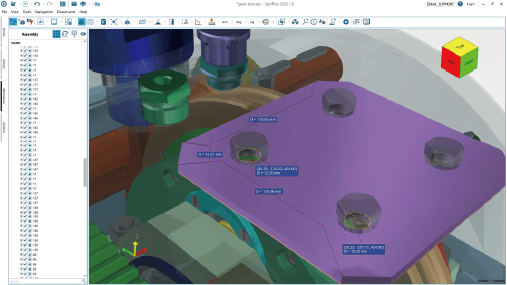 「スマートディメンショニング」 マウスカーソルを合わせるだけで寸法情報を自動表示